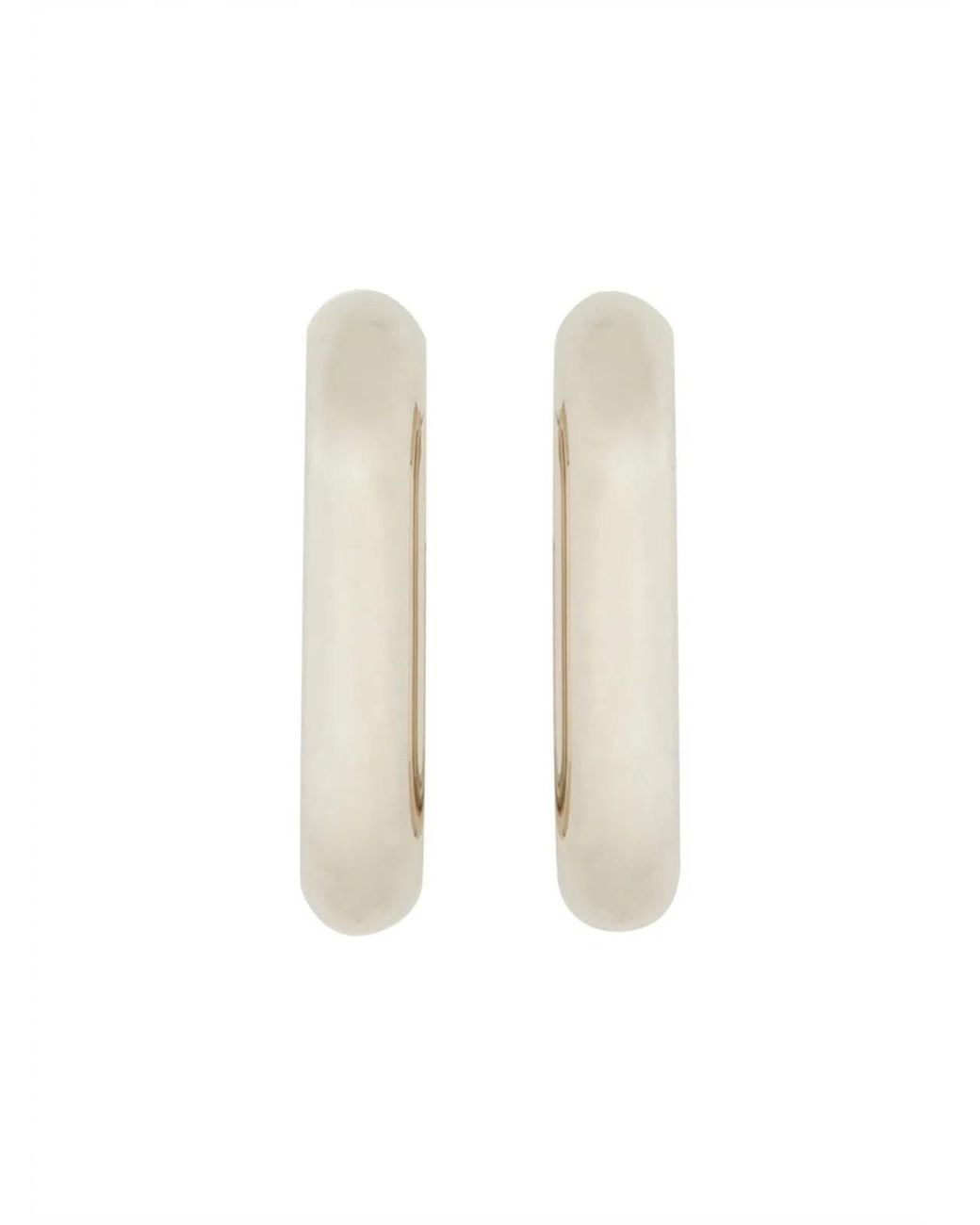 Rabanne White "Xl Link" Earrings