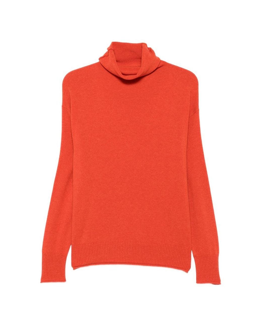 C.t. Plage Red Cashmere Turtle-Neck Sweater