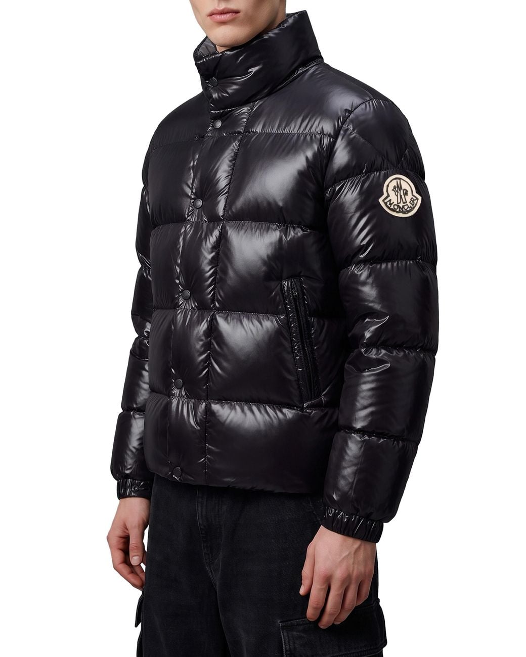 Moncler Black Piumino Corto "Bendola" for men