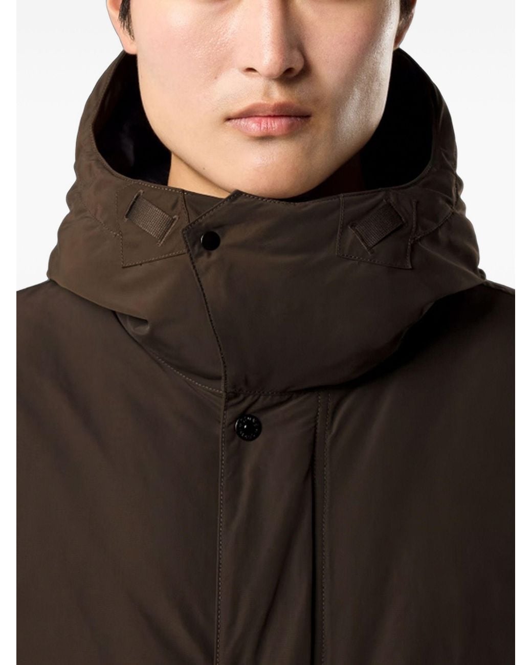 Stone Island Brown Long Parka for men