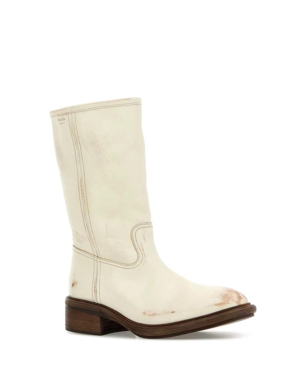 Prada White Stivaletti