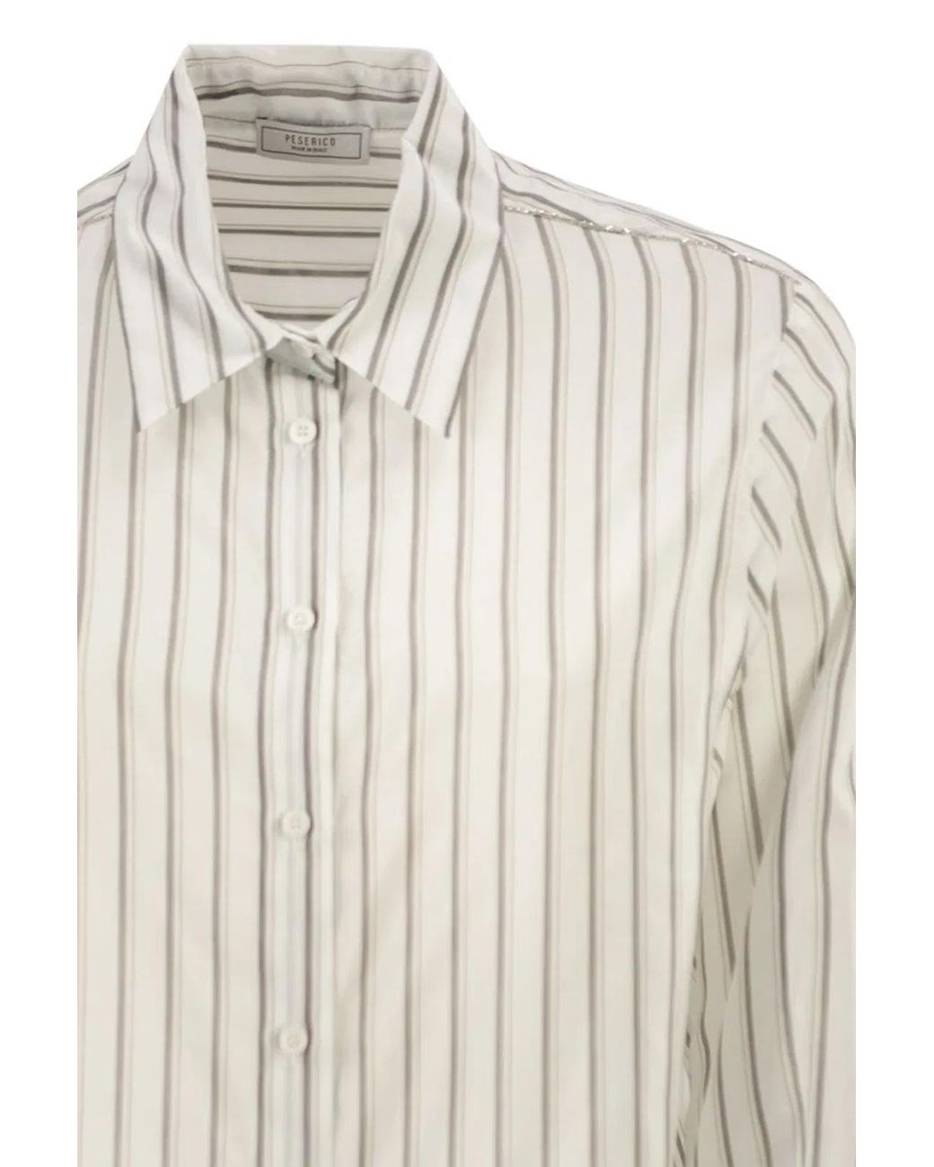 Peserico White Cotton And Silk Organza Shirt