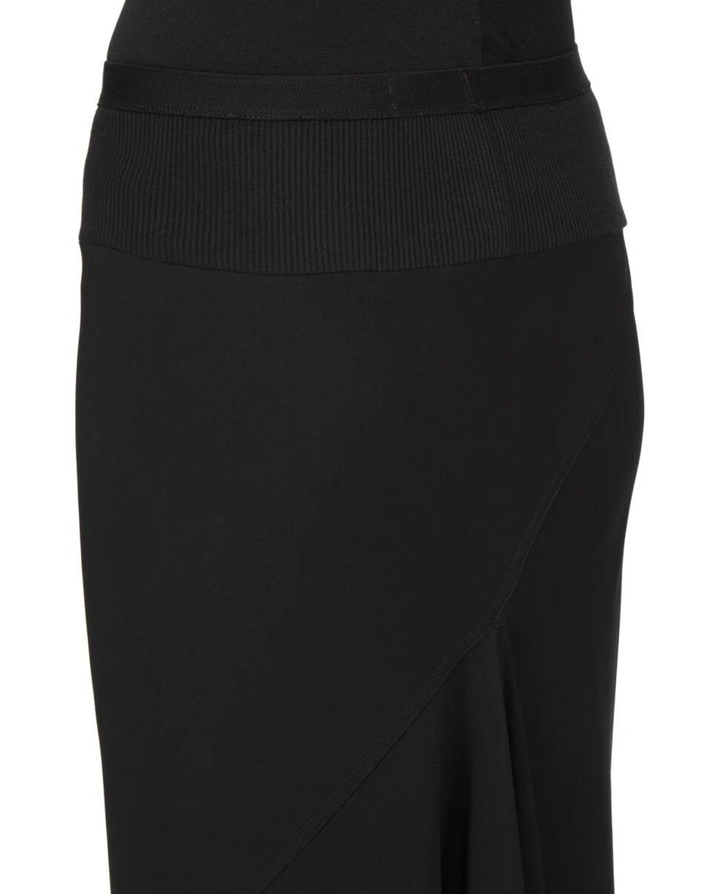 Rick Owens Black A Line Bias Skirt