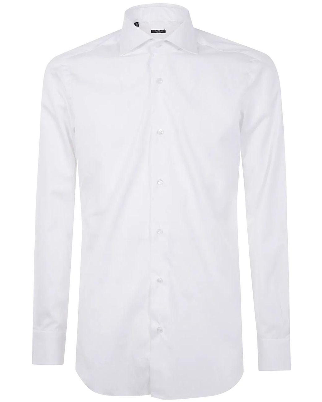 Barba Napoli White "Carryover" Popeline Shirt for men