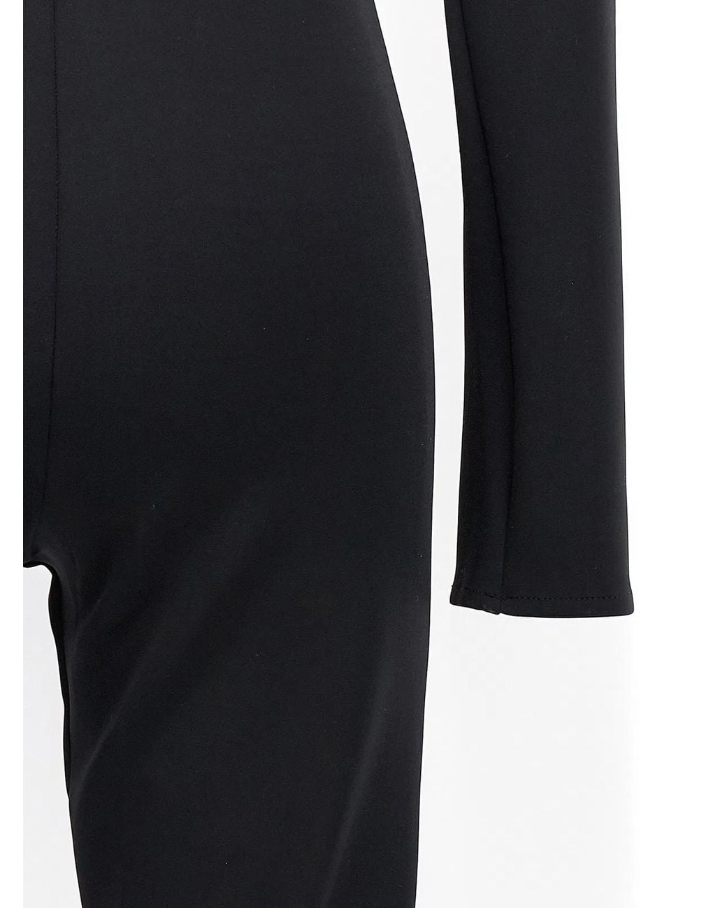 David Koma Black Scuba Cut Out One-Length Bodysuit