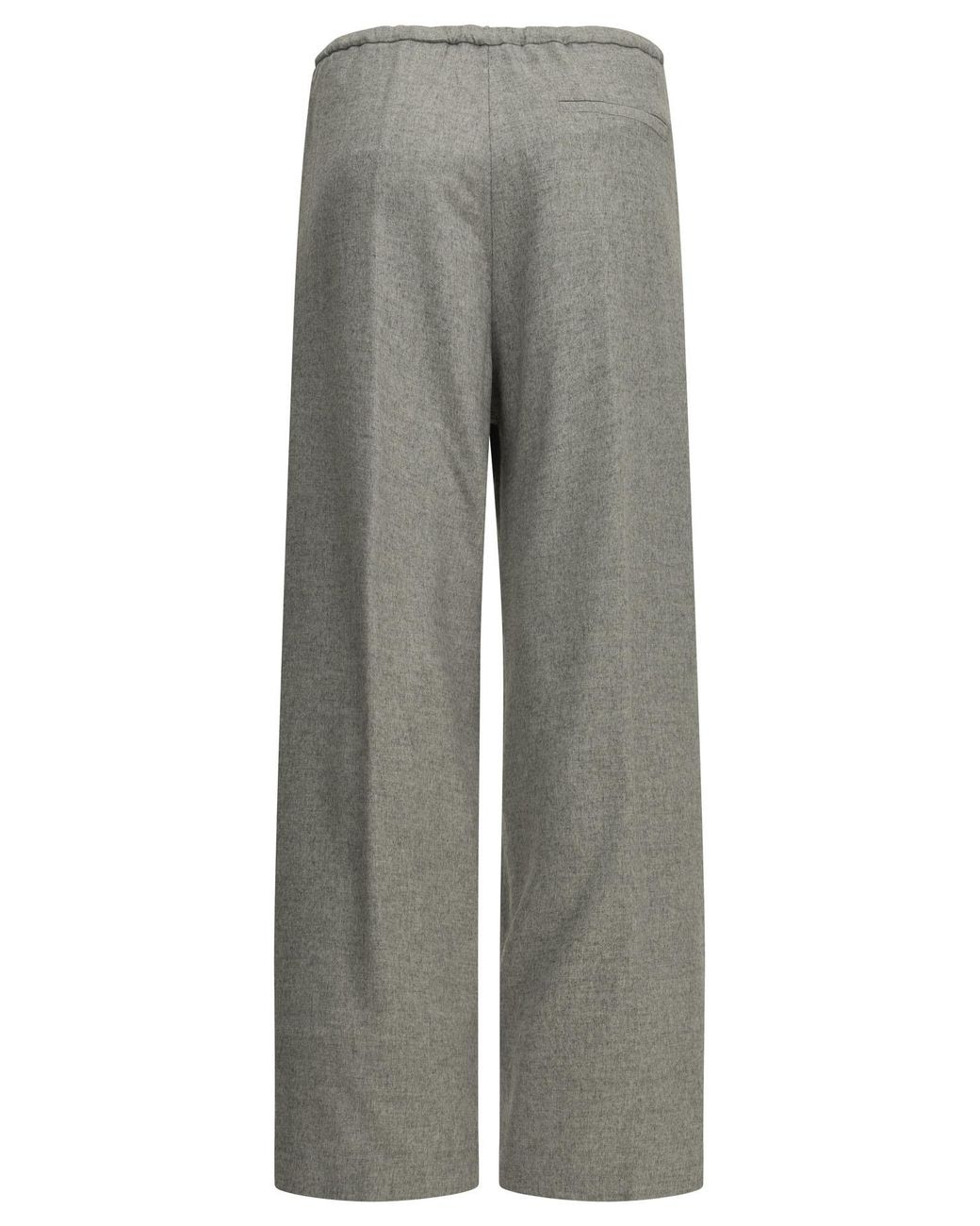 Herno Gray Casual Silk And Cashmere Pants