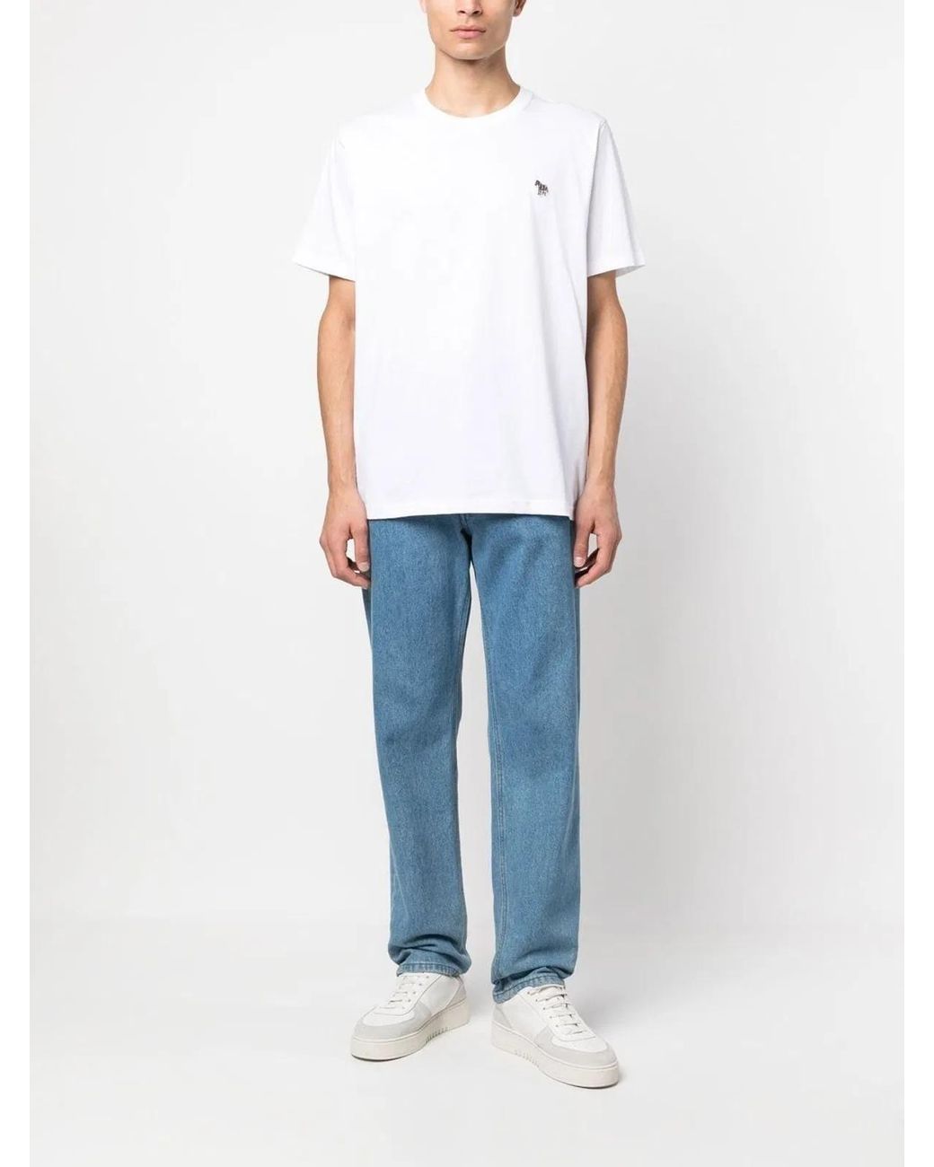 Paul Smith White Logo Patch T-Shirt for men