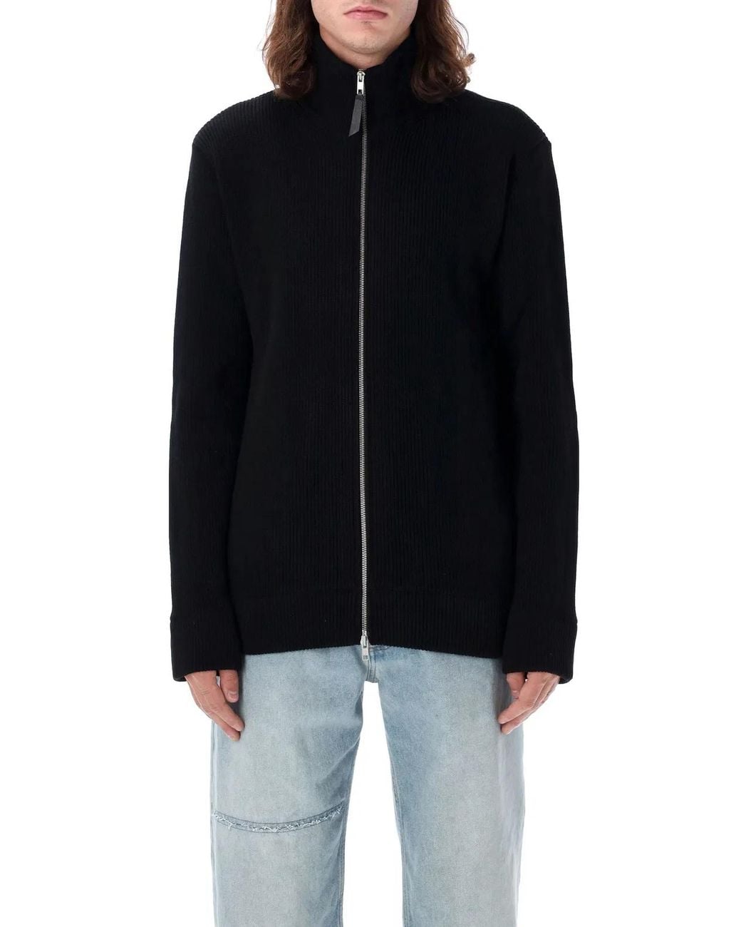 Maison Margiela Black Cardigan Con Zip for men