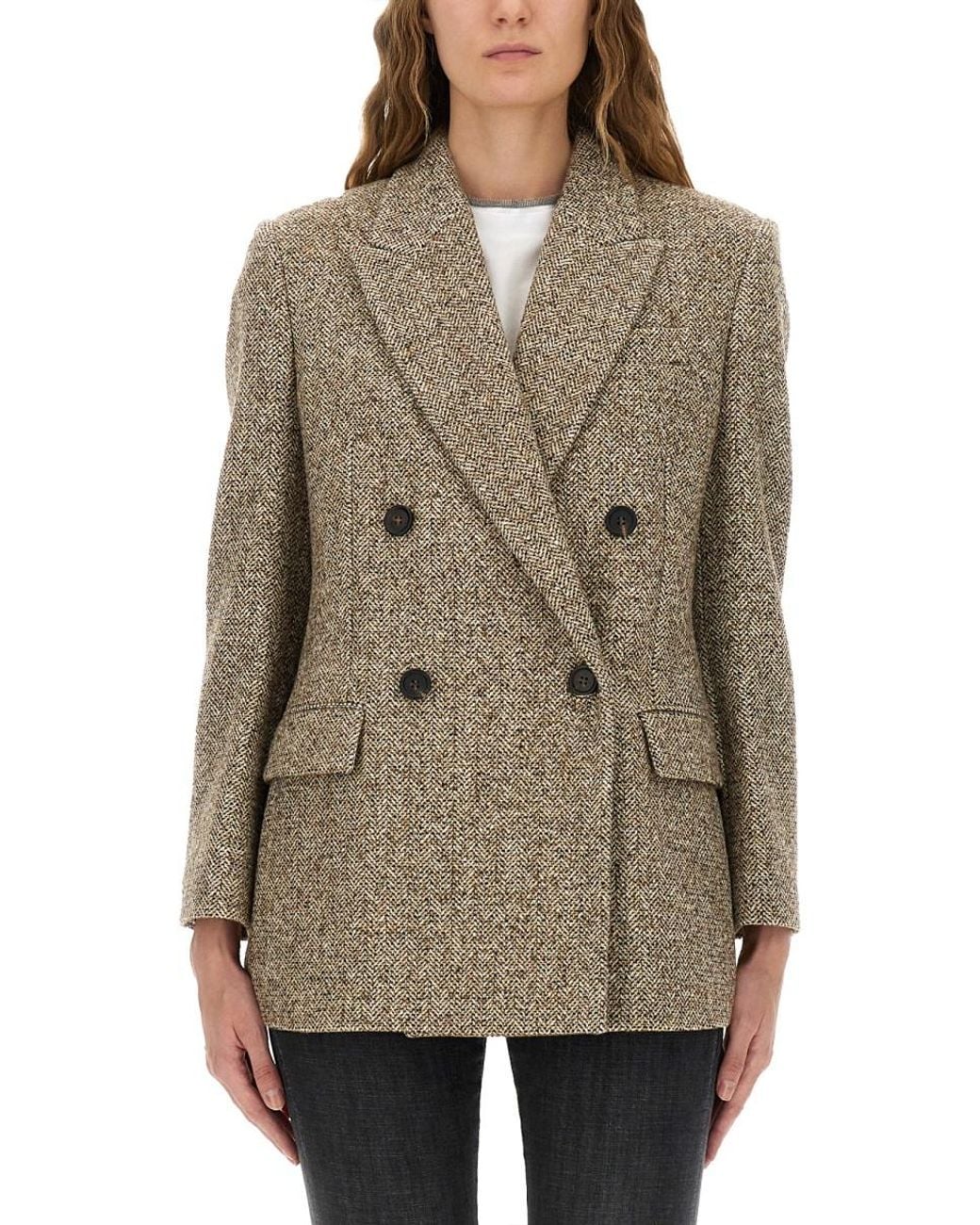 Brunello Cucinelli Brown Wool Jacket
