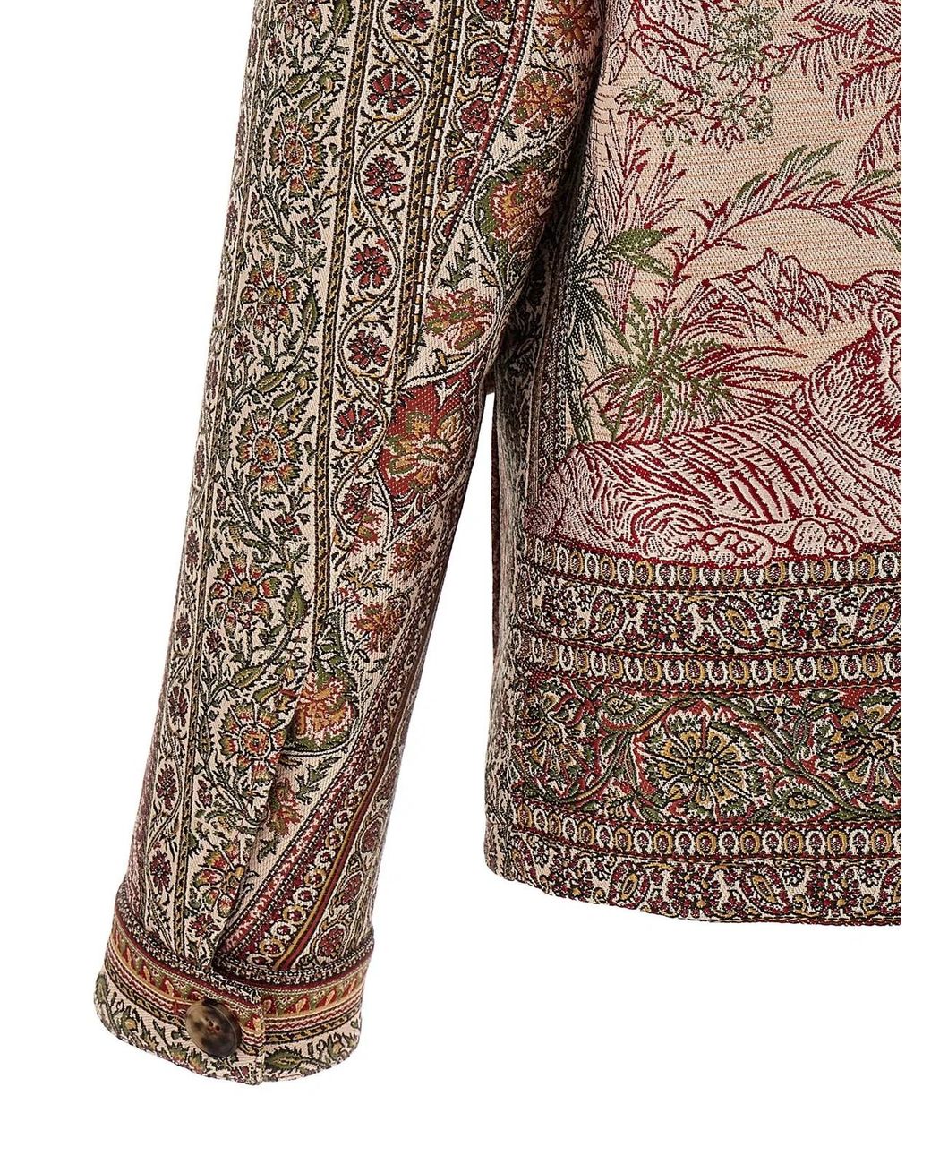 Etro Brown Balmacaan Neck Overshirt for men
