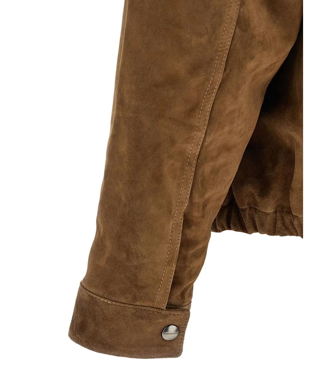 Giorgio Brato Brown Suede Jacket for men
