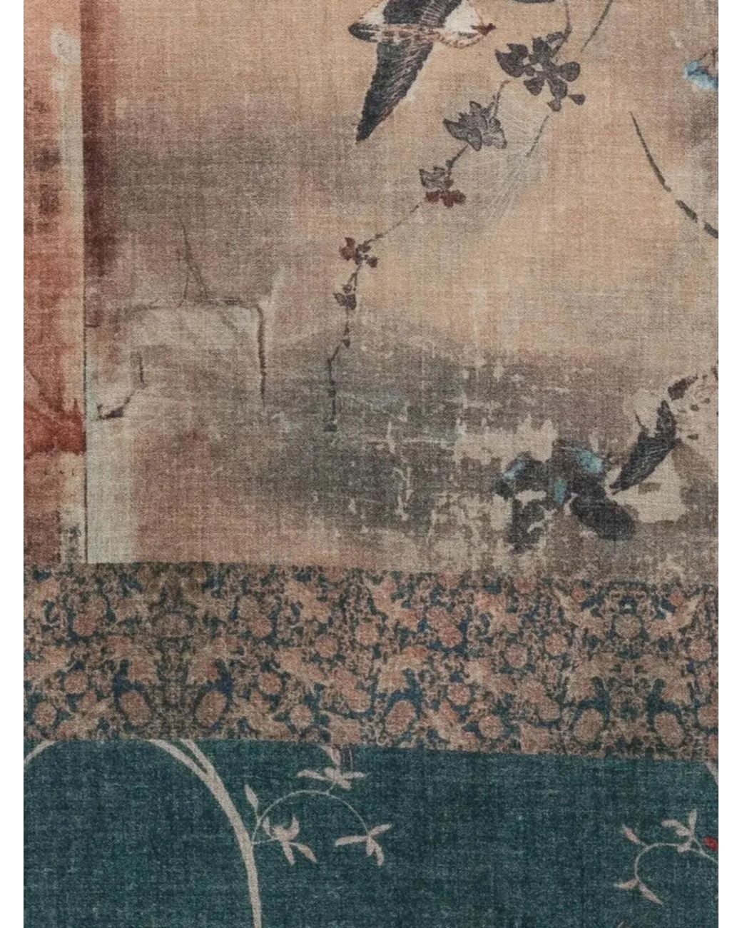 Pierre Louis Mascia Blue "Euclidex" Cm 135X195 Scarf