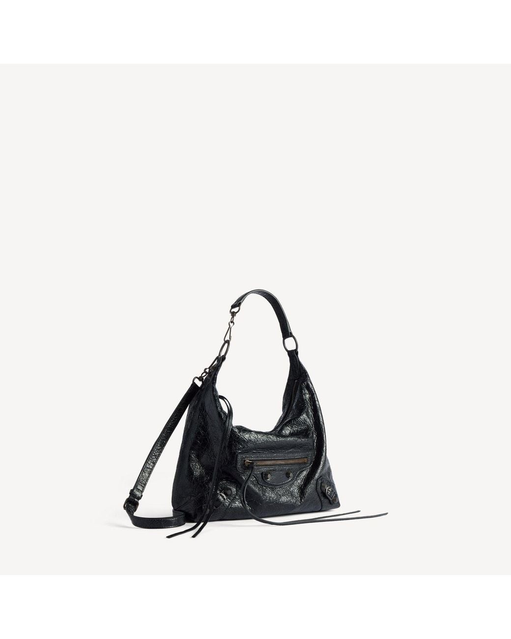 Balenciaga Black Small Le City Hobo Shoulder Bag