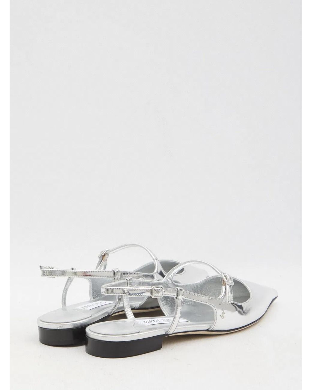 Jimmy Choo White Didi Leather Slingback Pumps