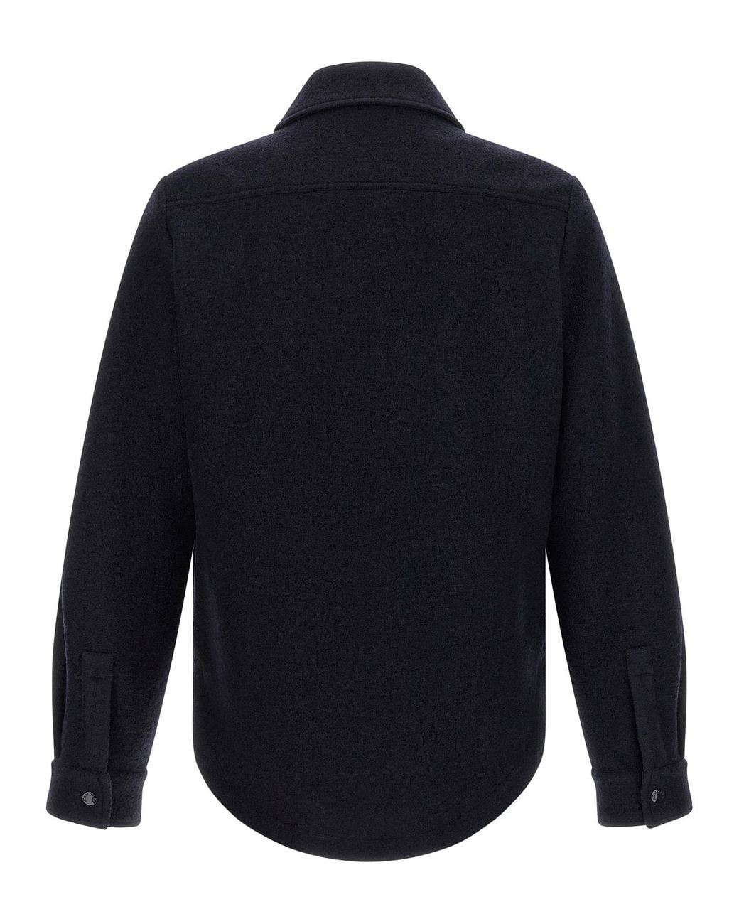 Moncler Blue Wool Overshirt for men