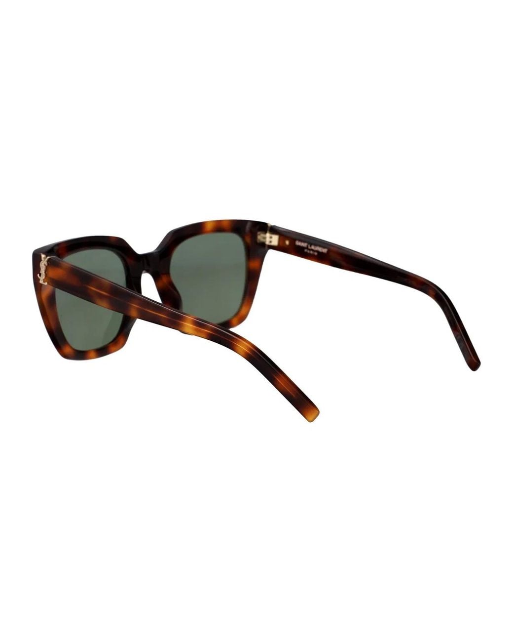Saint Laurent Green Acetate Havana Sunglasses