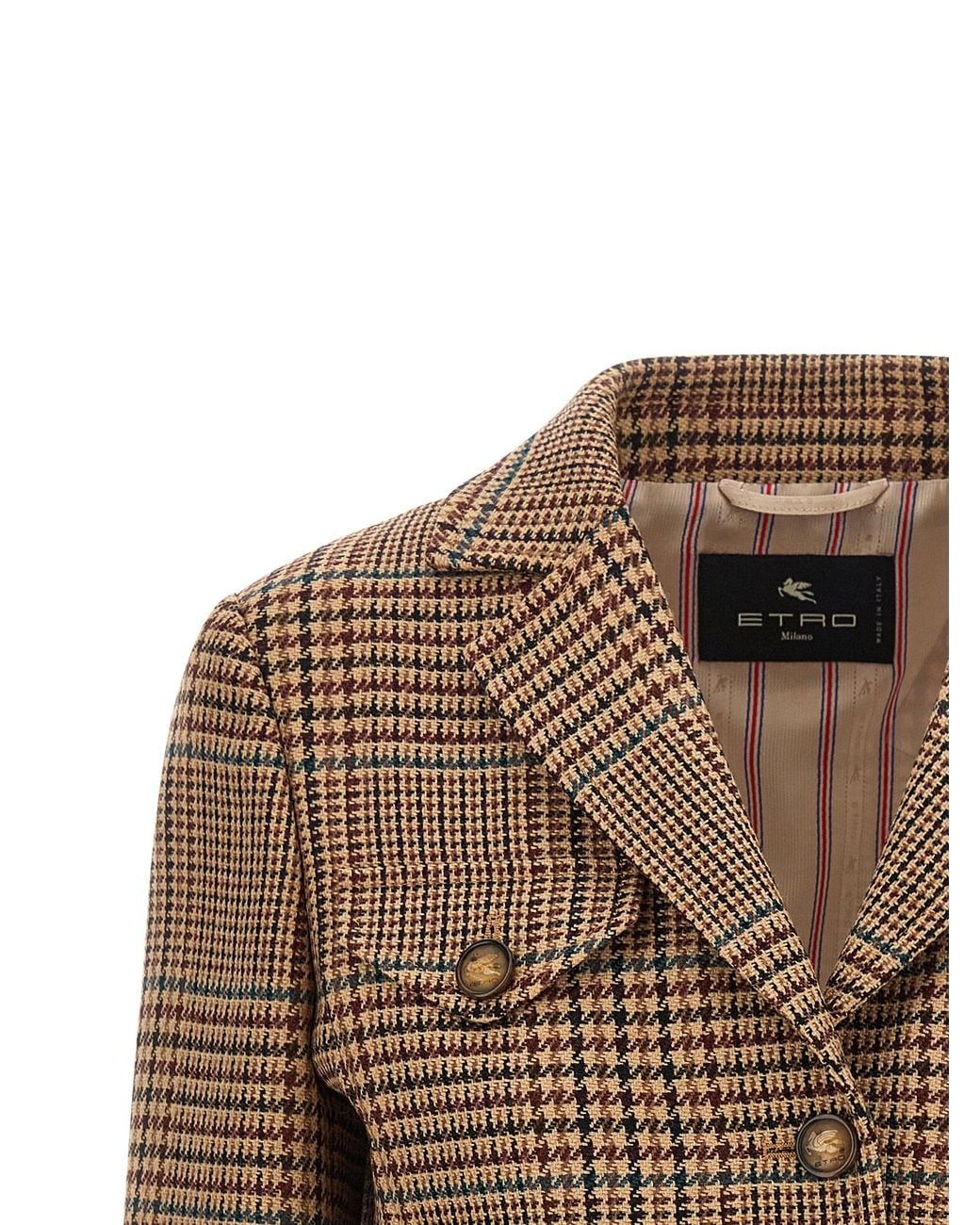 Etro Brown Prince Of Wales Blazer