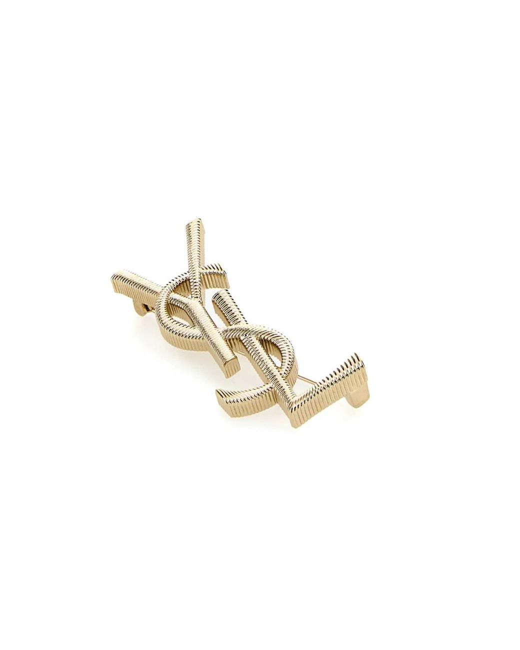 Saint Laurent Metallic Cassandre Brooch