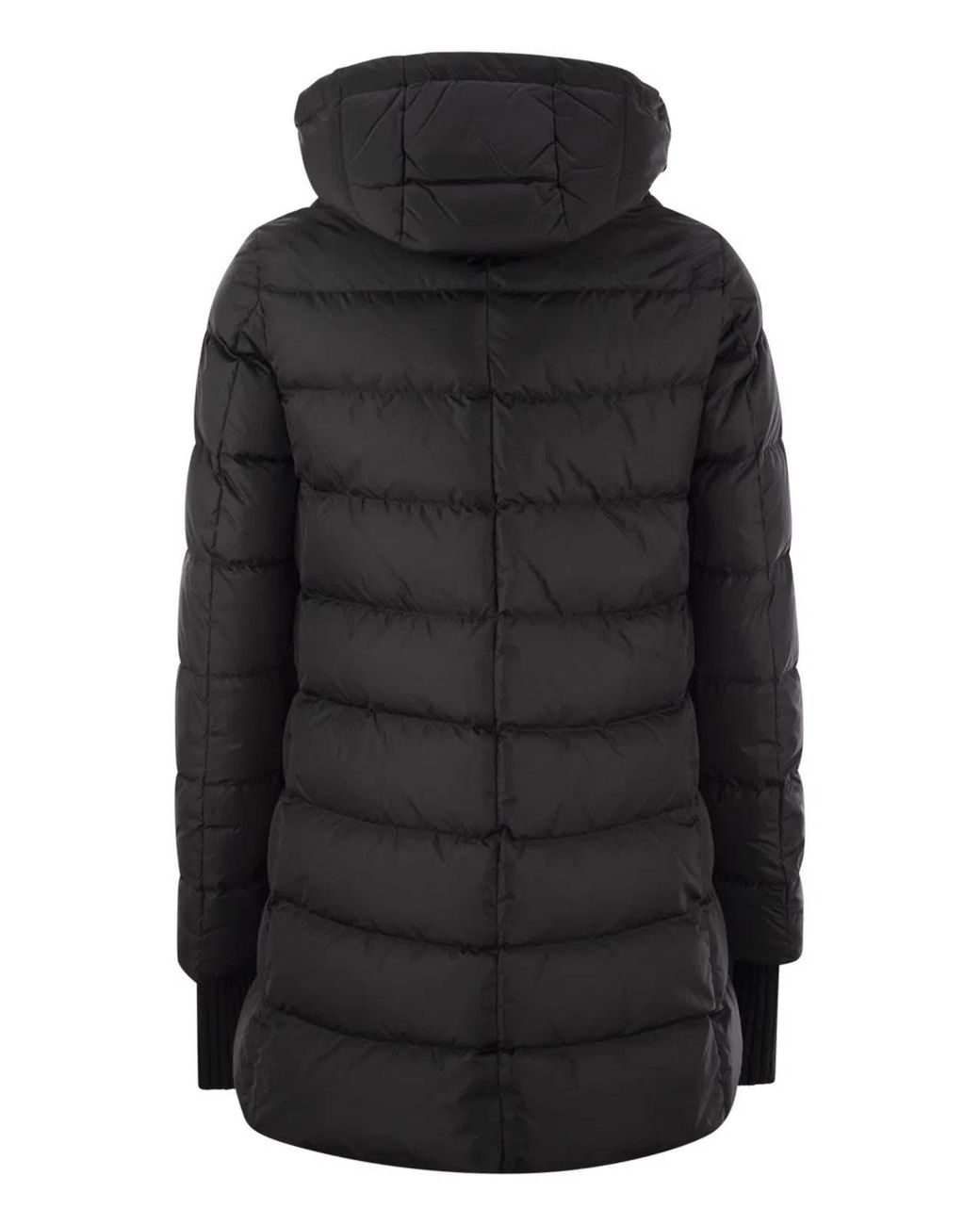 Herno Black Medium Down Jacket With Hood
