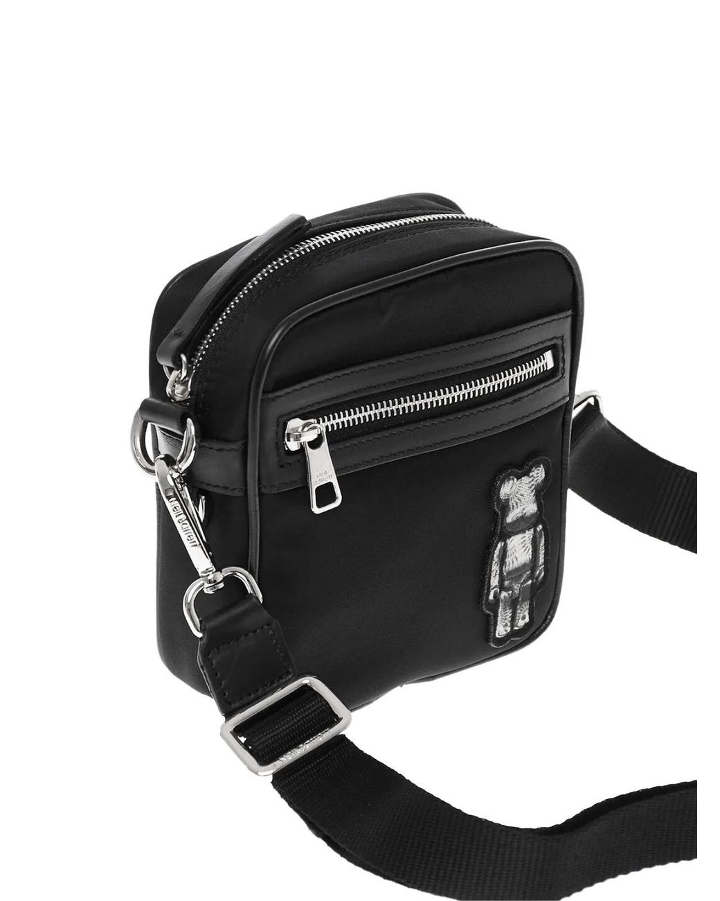 Neil Barrett Black Bearbrick Logo Nylon Twill Crossboby Bag for men