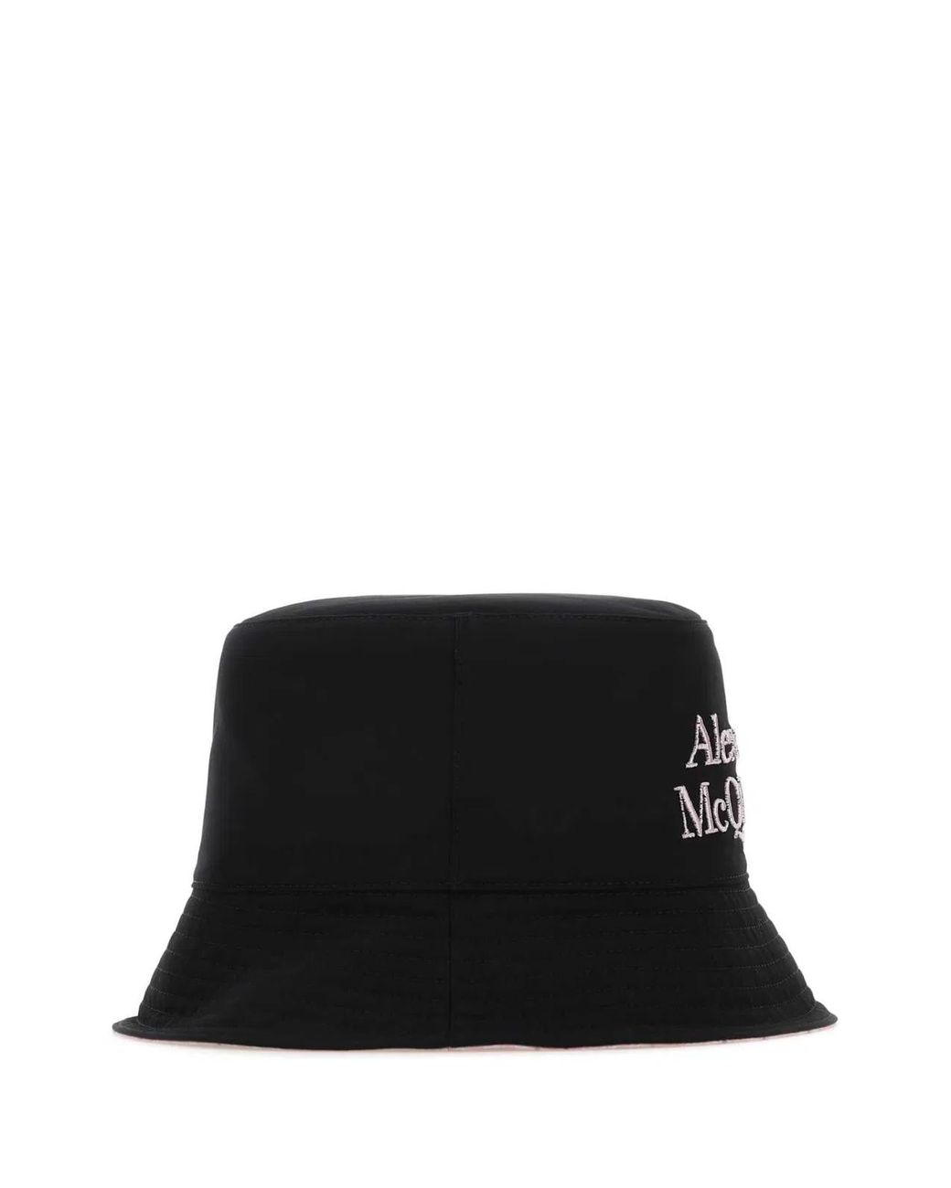 McQueen Black Nylon Reversible Hat for men
