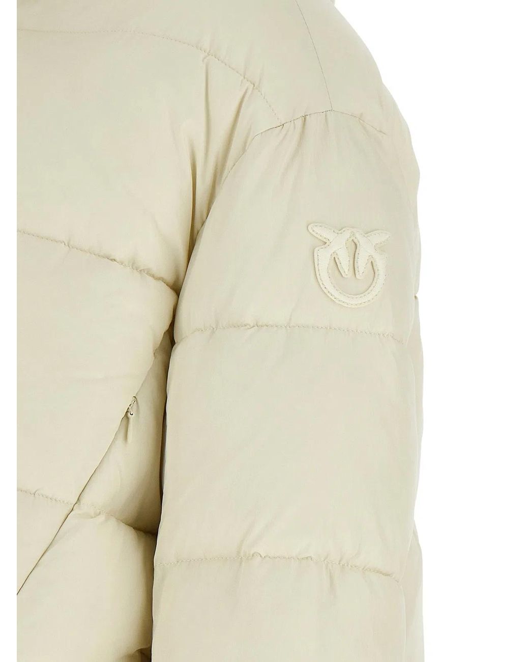 Pinko Natural 'Love Birds' Logo Down Jacket