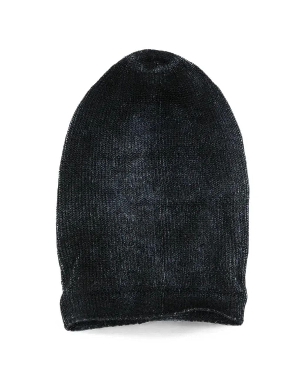 Avant Toi Black Salt Effect Cashmere Hat for men