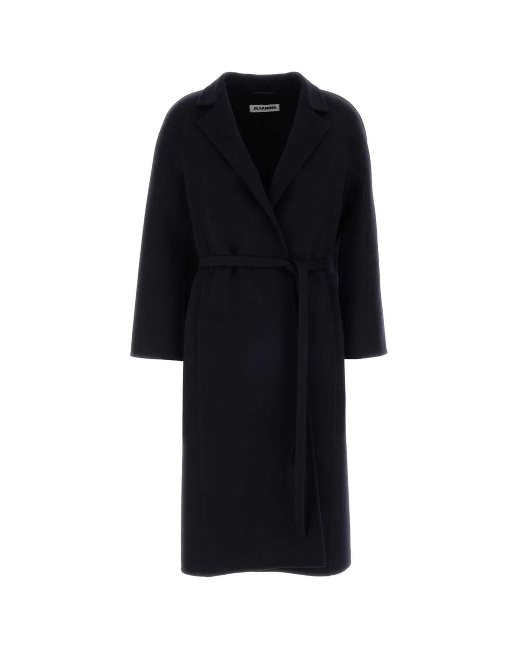 Jil Sander Black Midnight Wool Coat