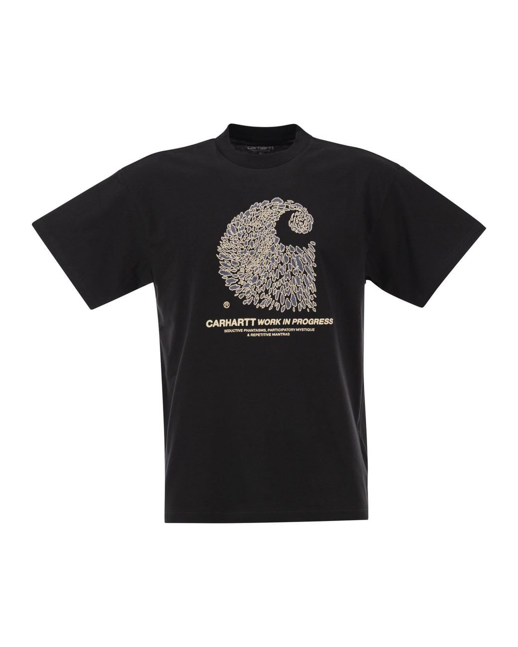 Carhartt Black Organic Cotton T-Shirt With Graphic Print