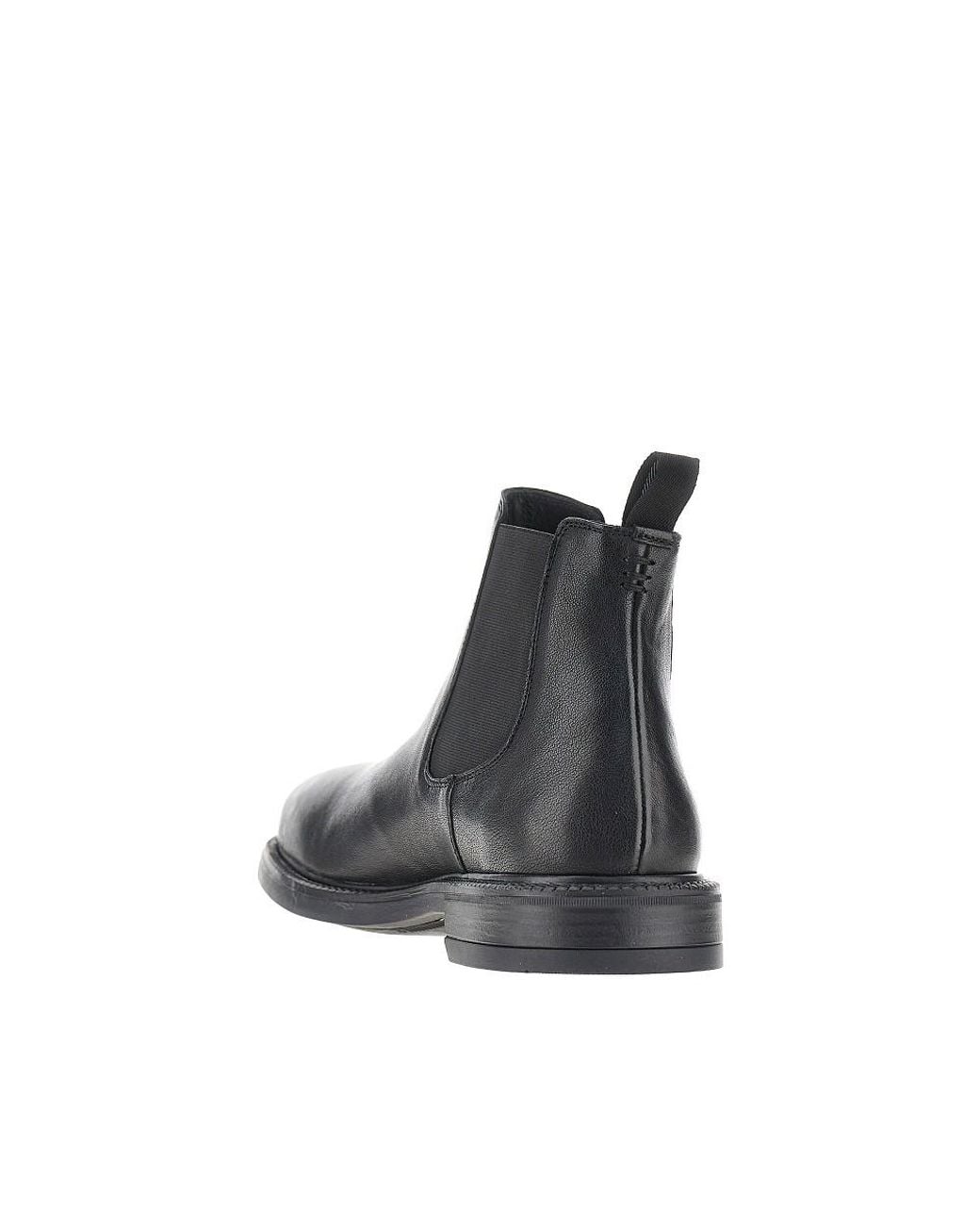 JUAN LACARCEL BY CALCE Black Leather Chelsea Boots for men