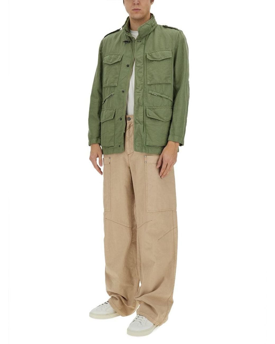 Fay Green Jacket With Pockets