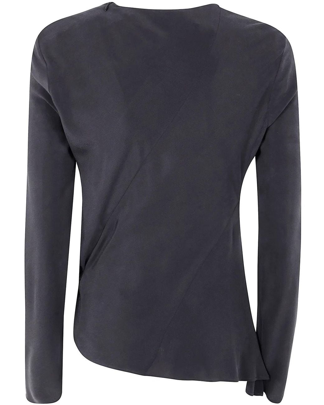 Ann Demeulemeester Blue "Deana" Long Sleeve Asymmetric Top