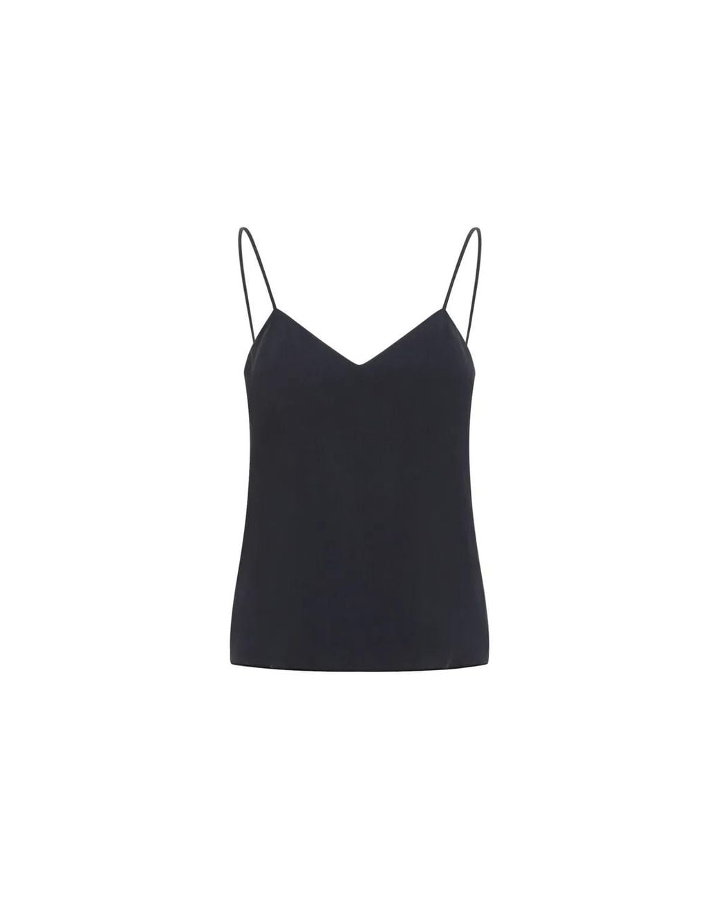Max Mara Black Silk Unghia Washed Silk Tank Top