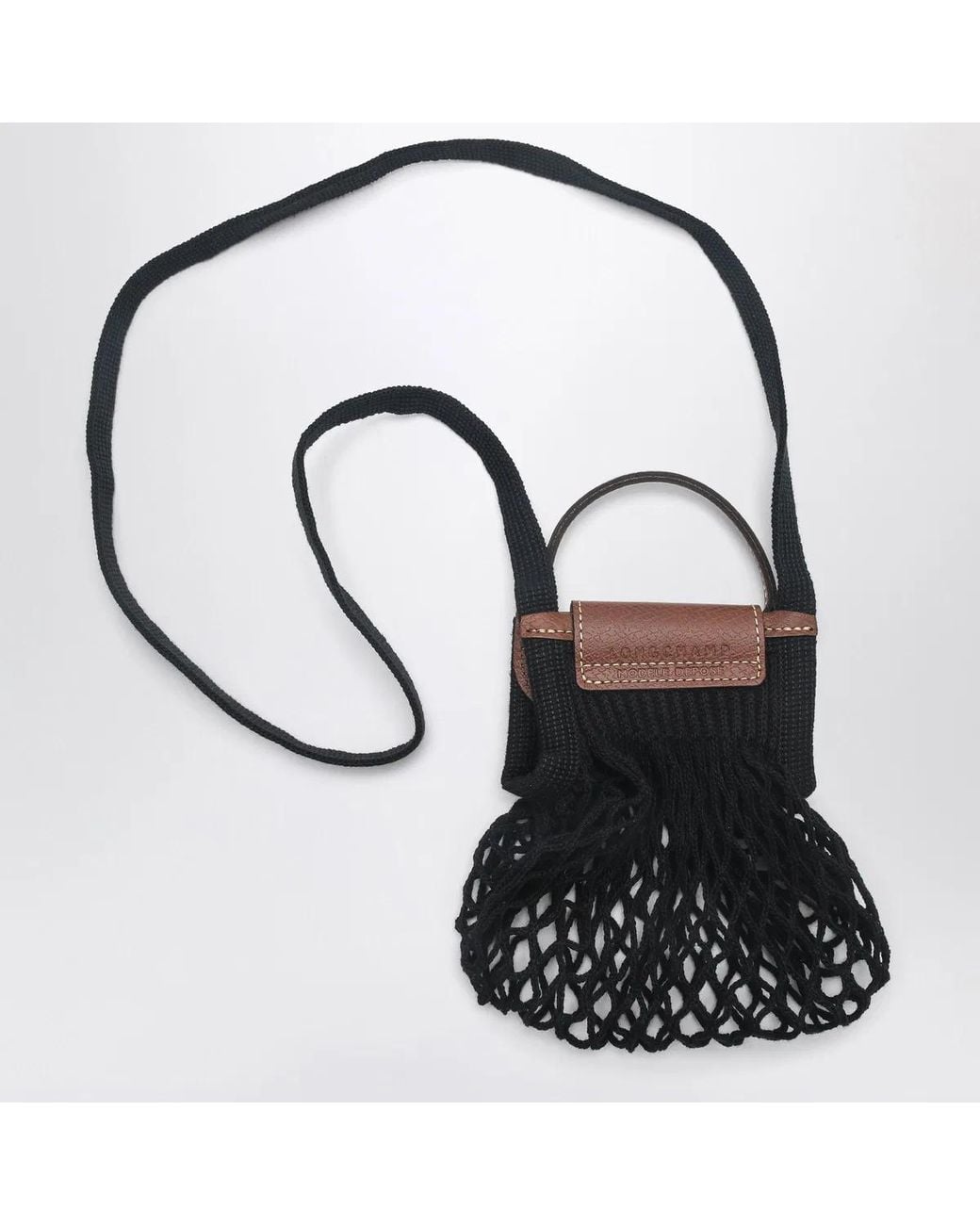 Longchamp Black Le Pliage Filet Xs Bag
