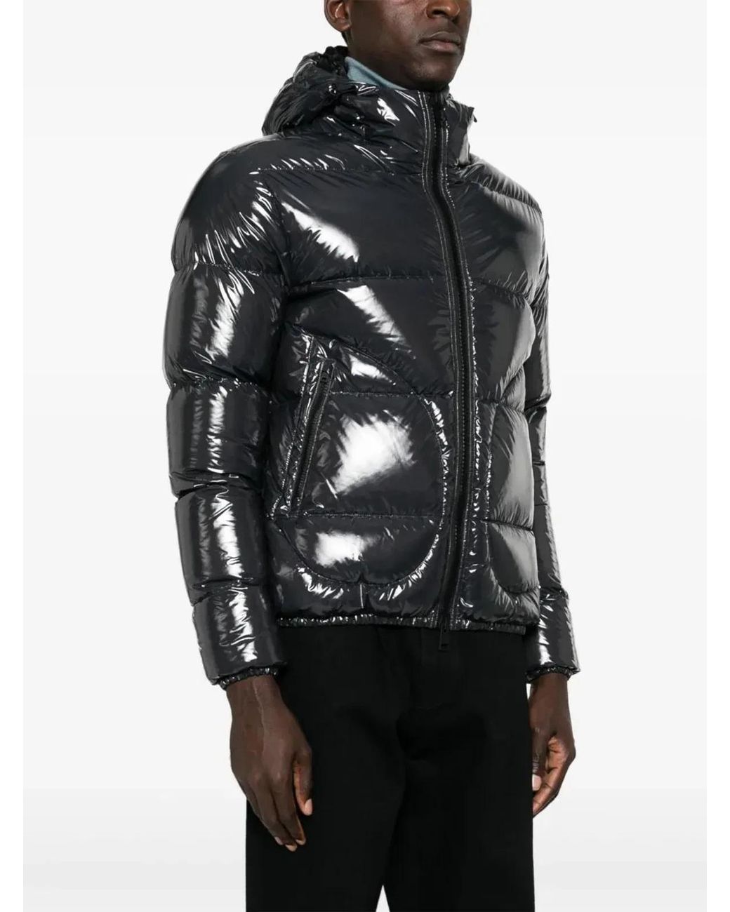 Herno Black Padded Jacket With Hood for men