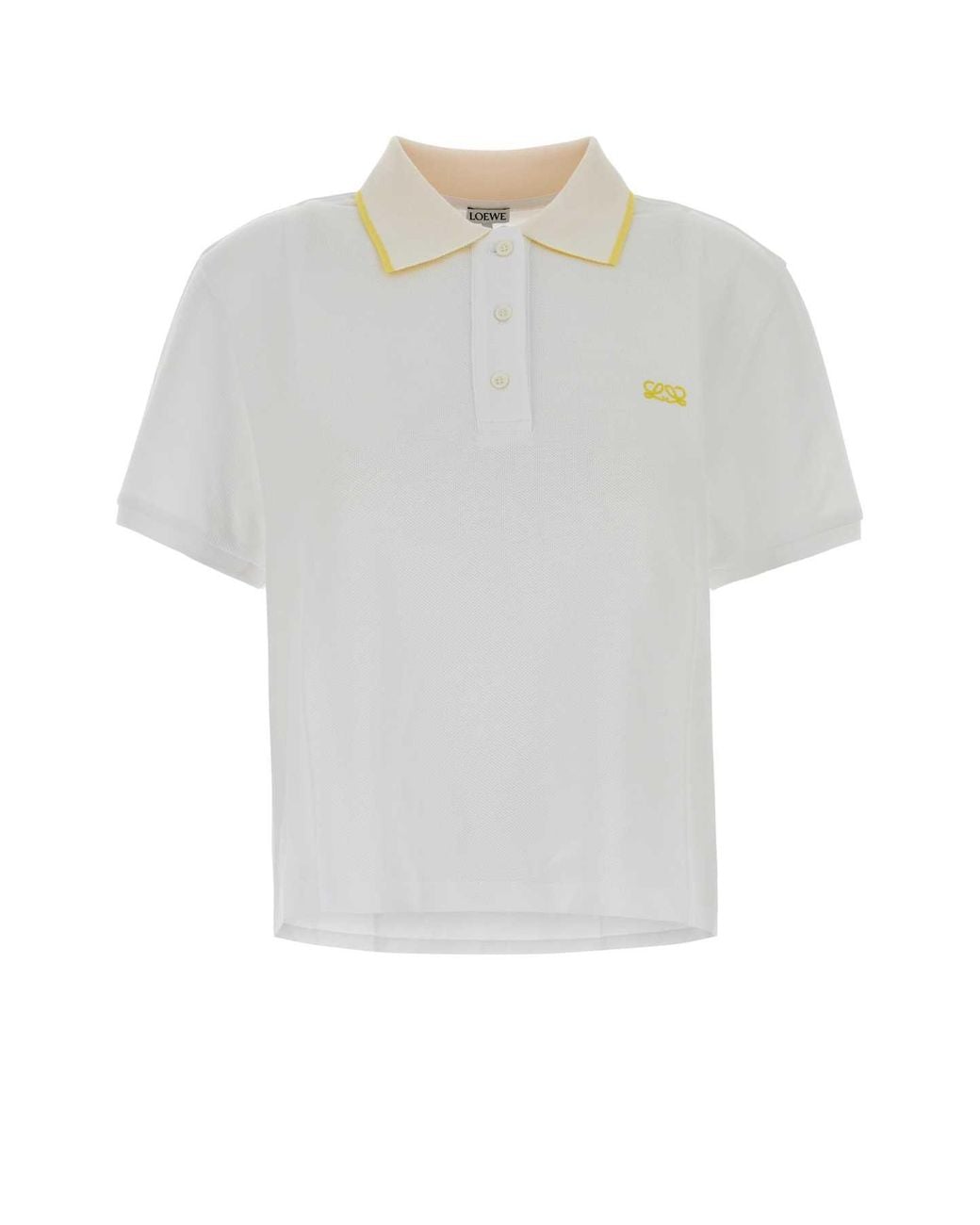 Loewe White Piquet Polo Shirt