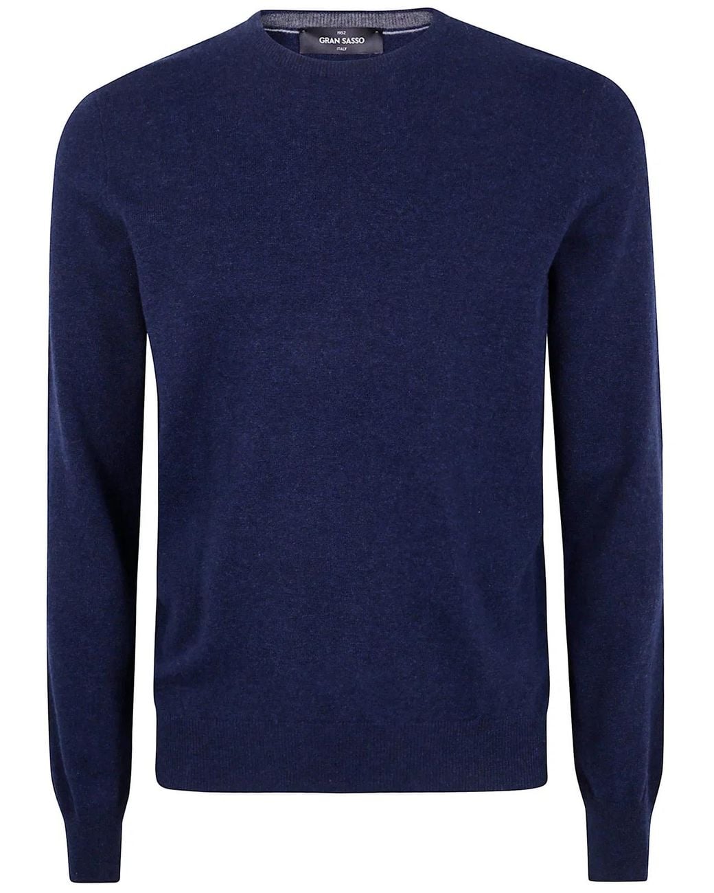Gran Sasso Blue Round Neck "Gransasso" Round Neck Sweater for men