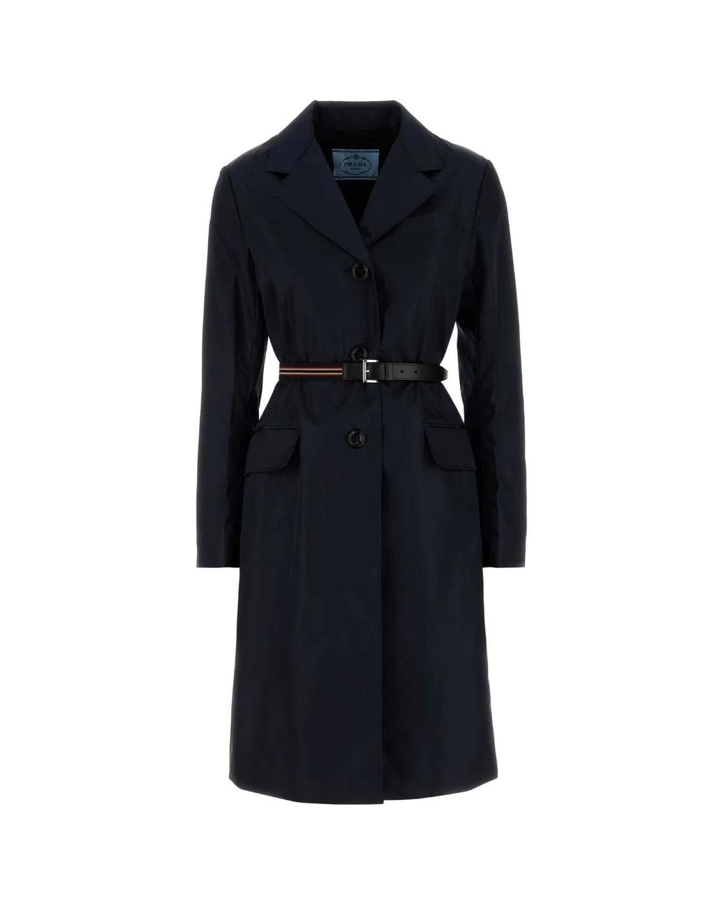 Prada Blue Midnight Re-Nylon Trench Coat