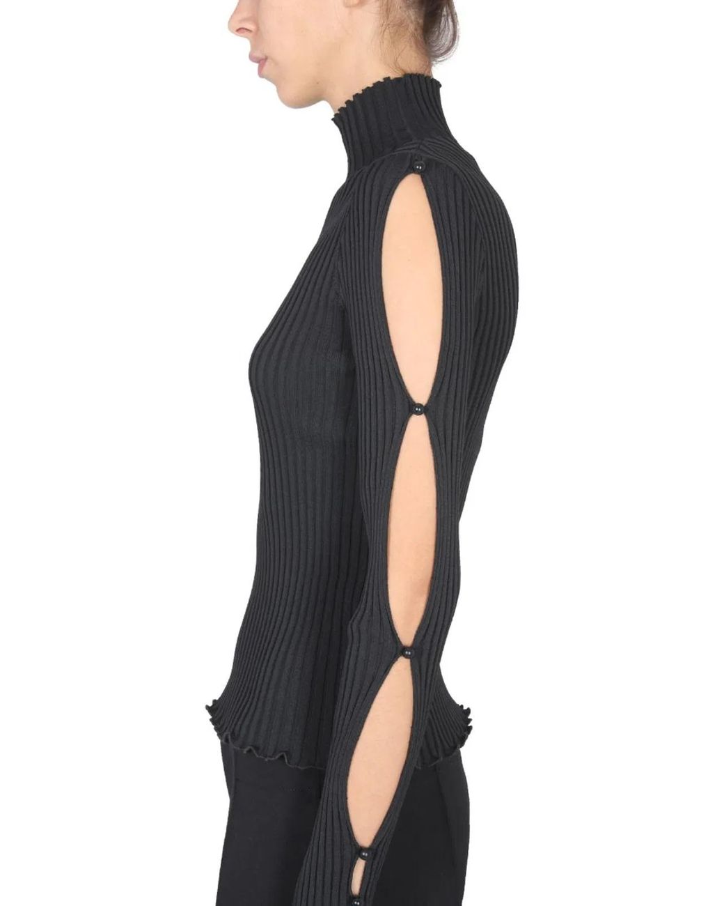 Bottega Veneta Black Bottega Veneta Turtleneck Knit Sweater