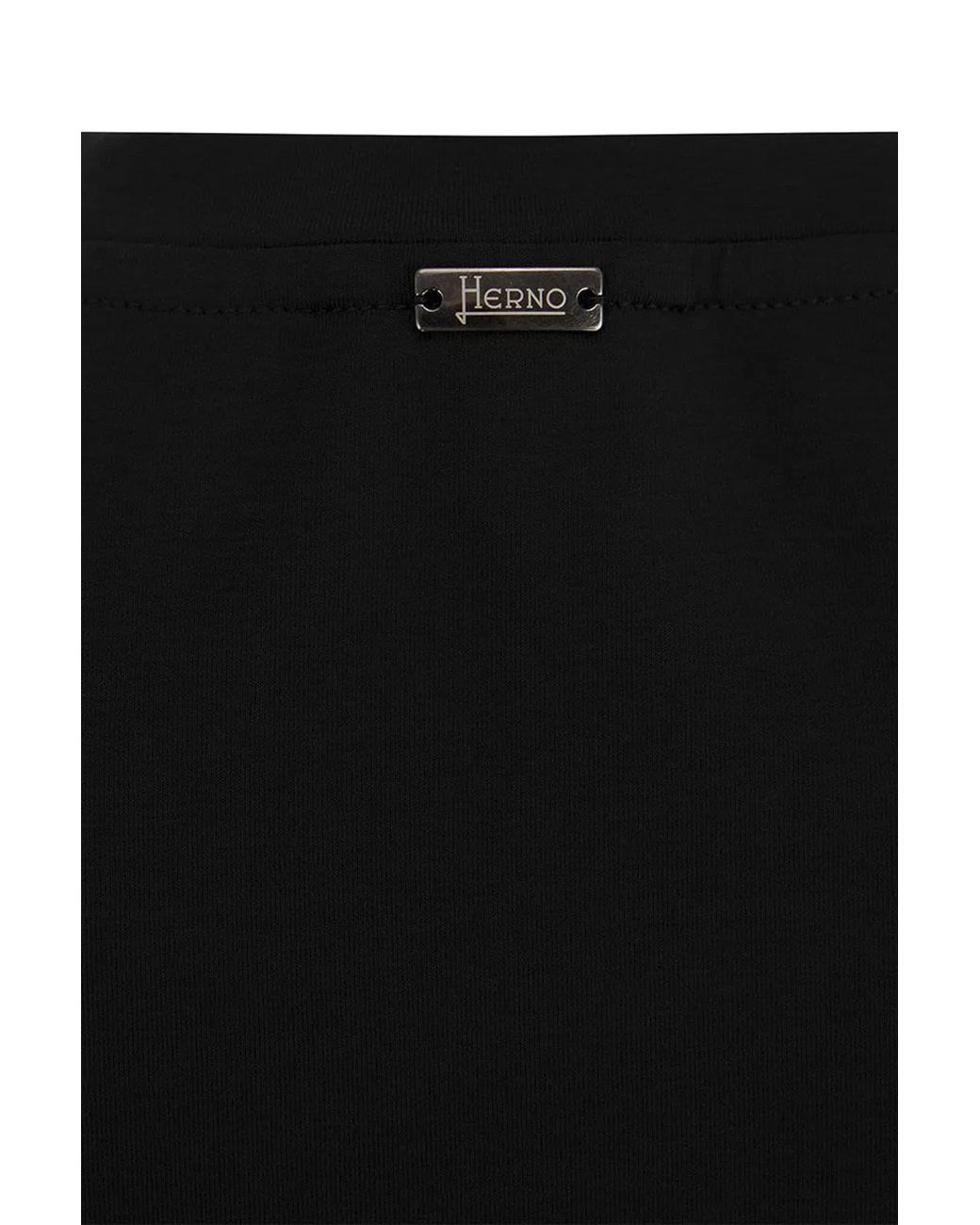 Herno Black Short Sleeve Cotton T Shirt for men