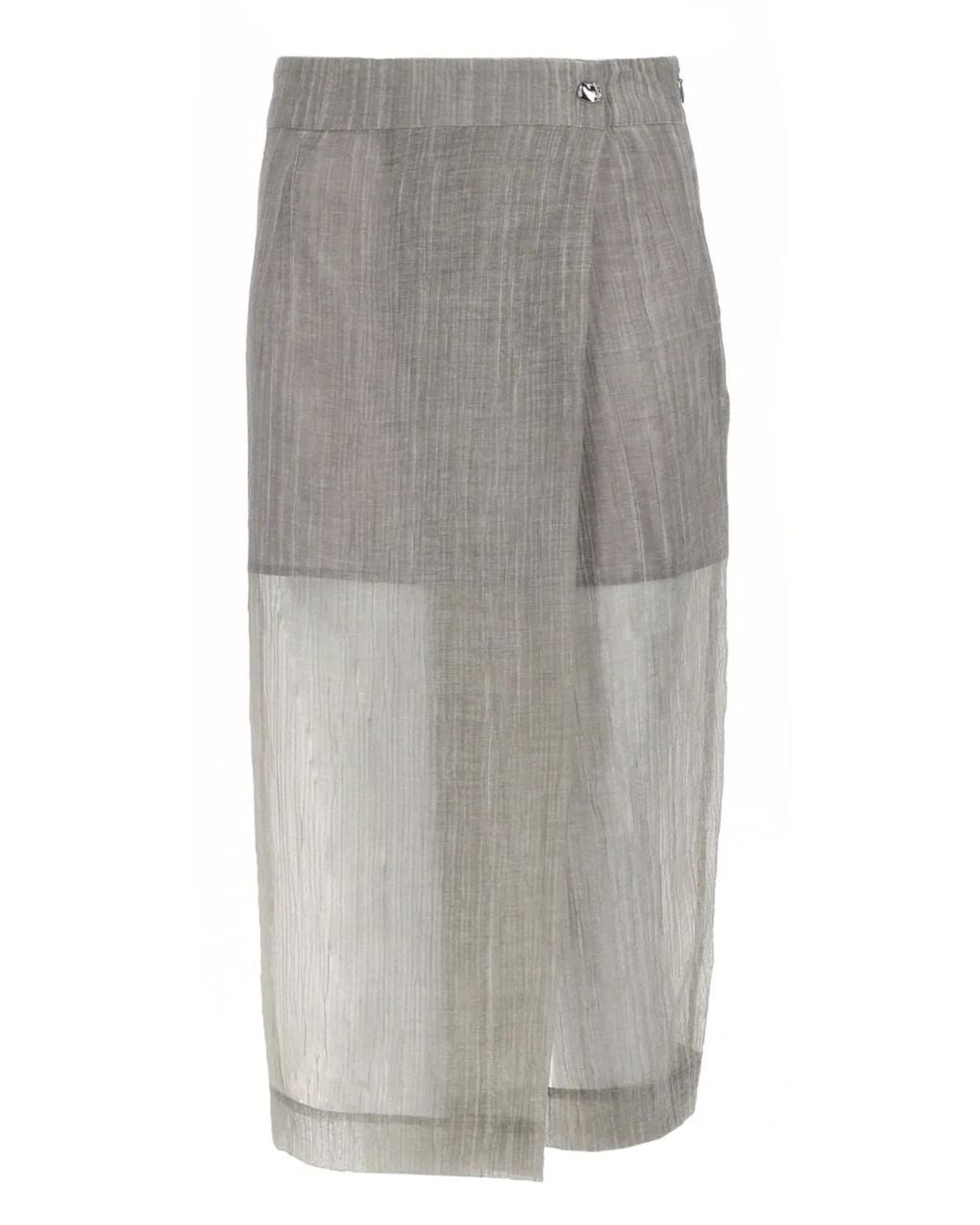 THE GARMENT Gray Midi Skirt "Delphi"
