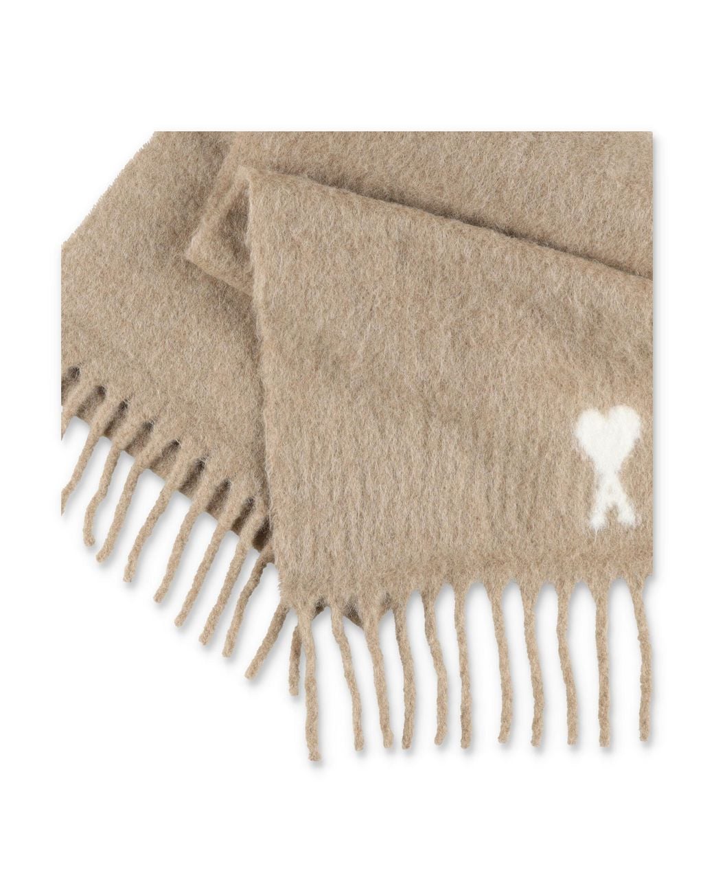AMI Natural Ami De Cœur Alpaca Scarf for men