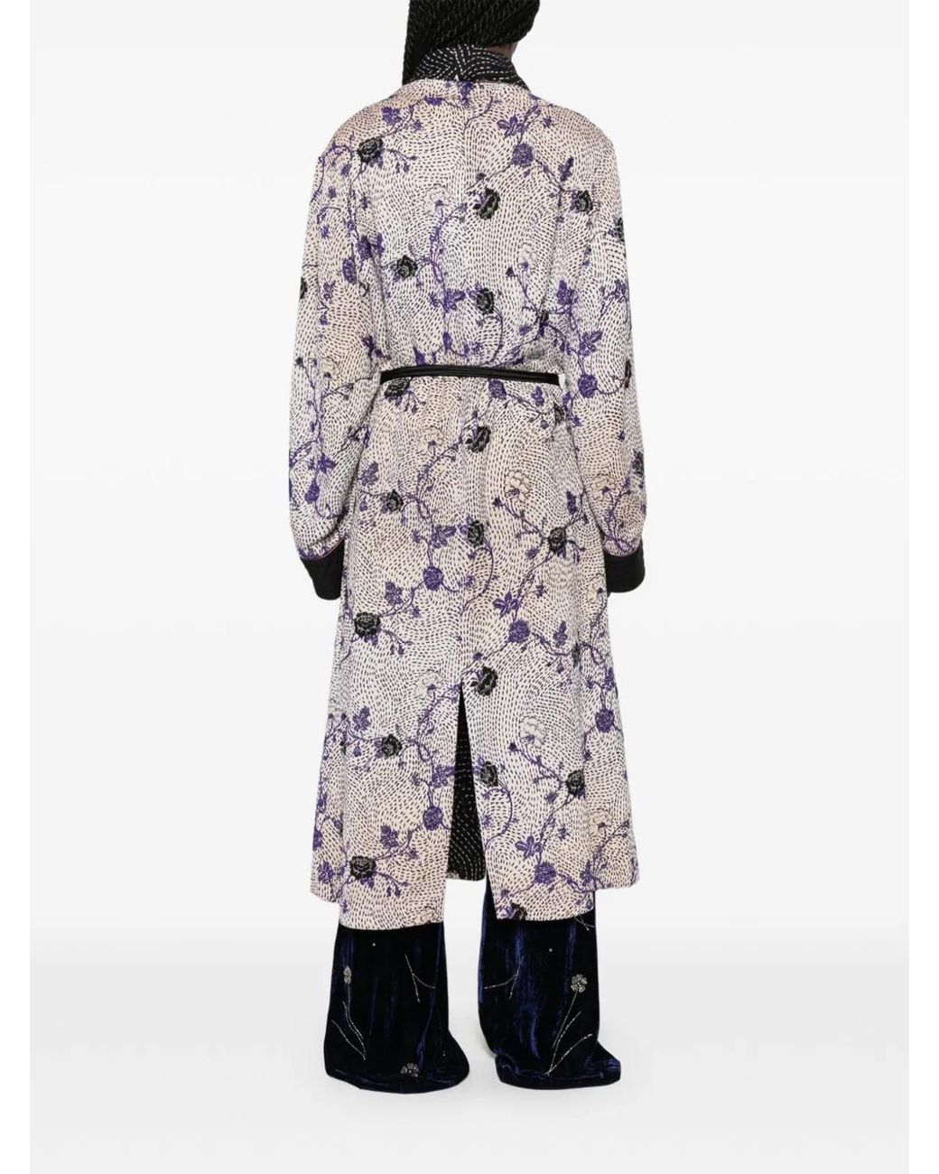 Forte_forte White Cherry Blossom Long Coat