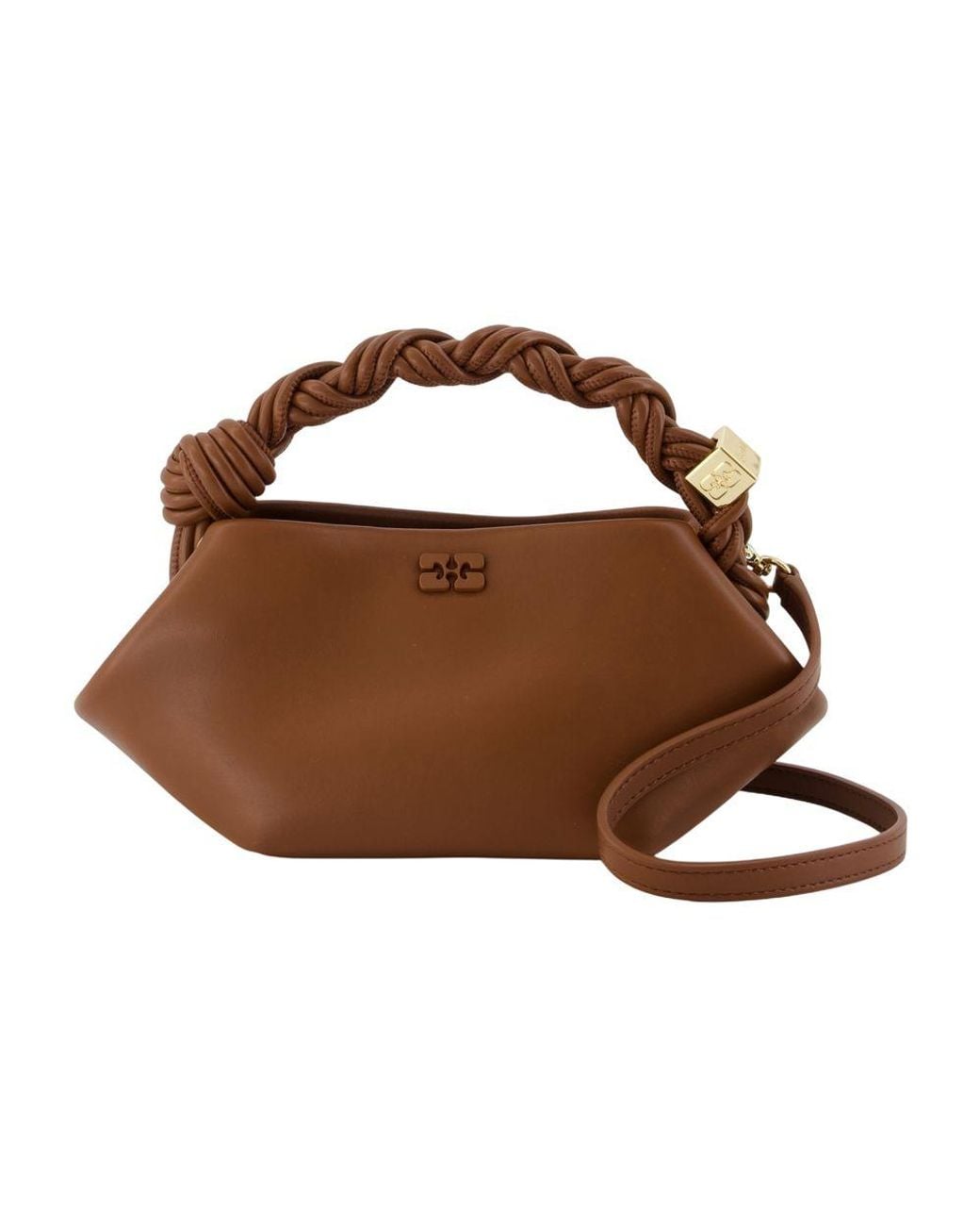 Ganni Brown Recycled Leather Bou Mini Bag