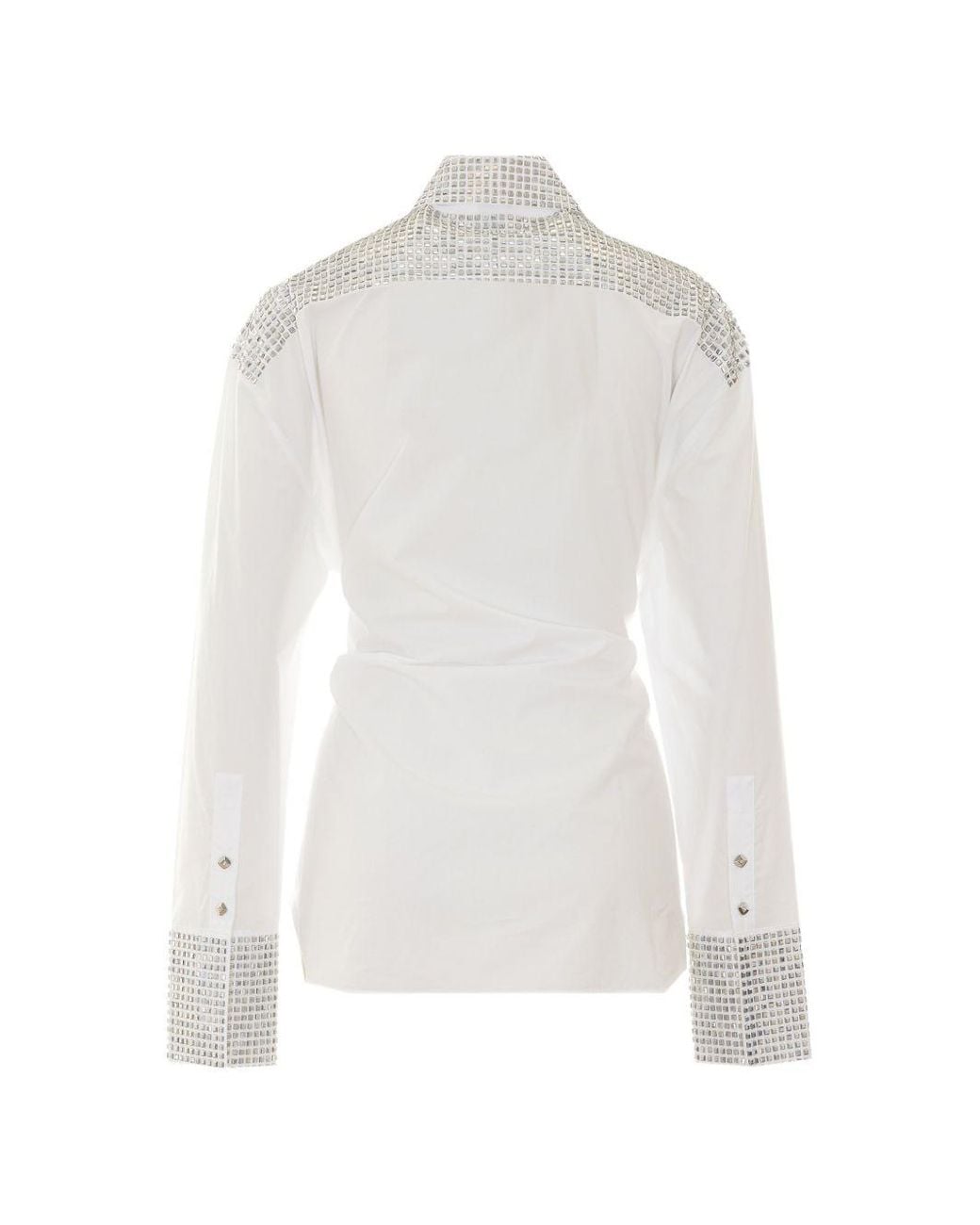Pinko White Cotton Lyocell Shirt