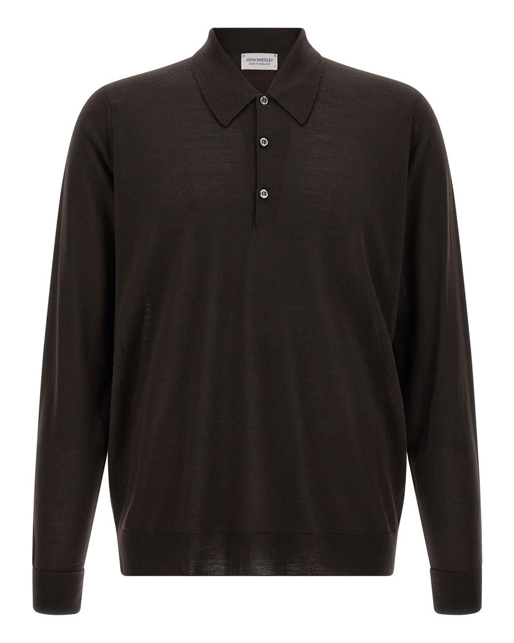 John Smedley Black 'Dorset' Polo Shirt for men