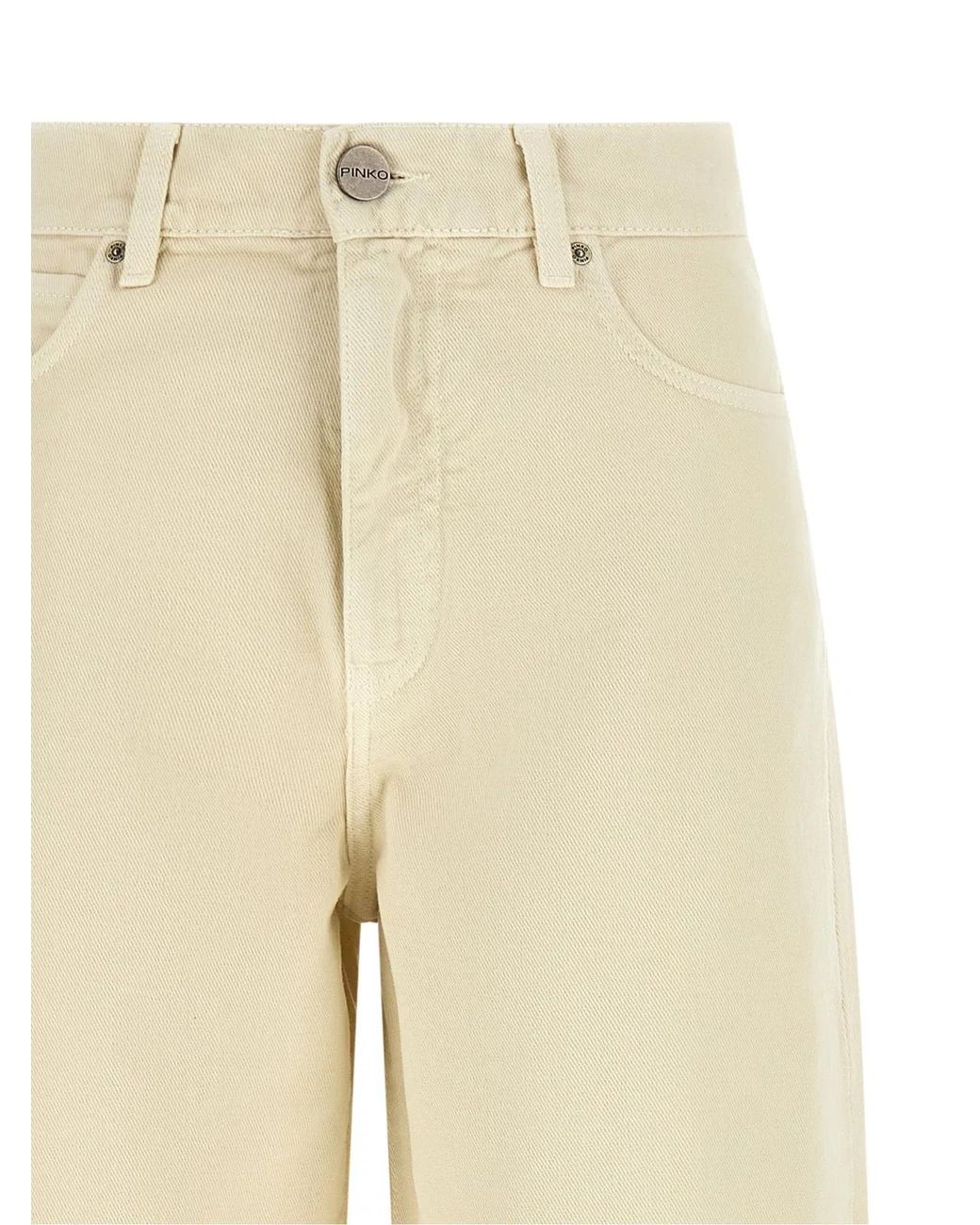 Pinko Natural 'Love Birds' Embroidery Jeans
