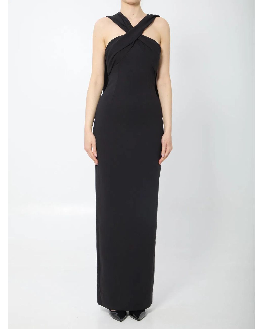 Solace London Black Rona Maxi Dress