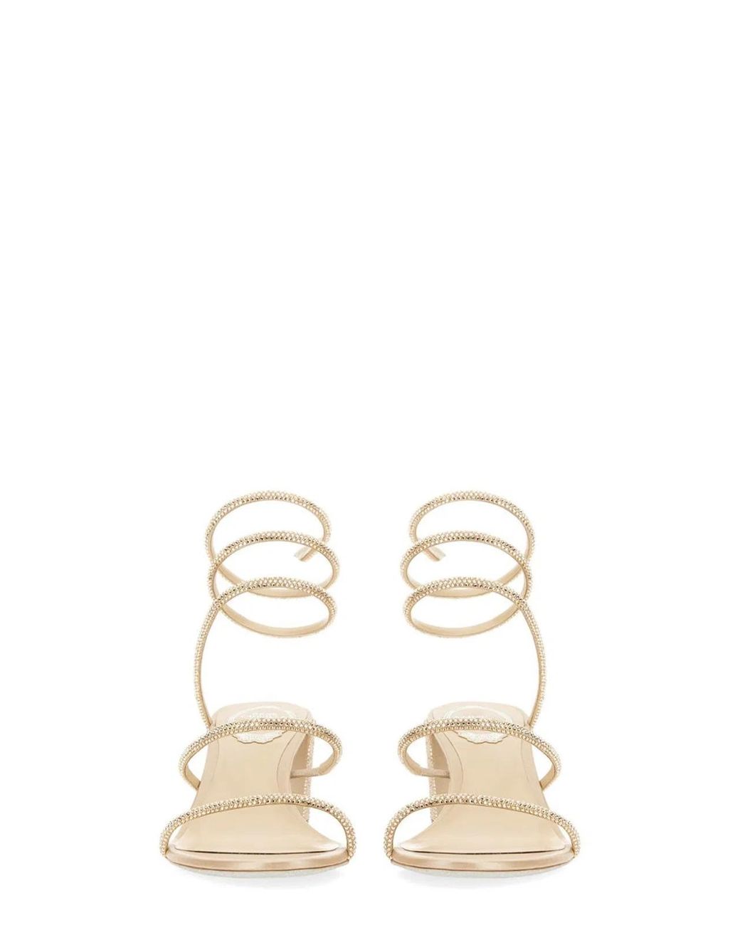 Rene Caovilla Natural Elegant Mini Heels With 3.5 Cm Height