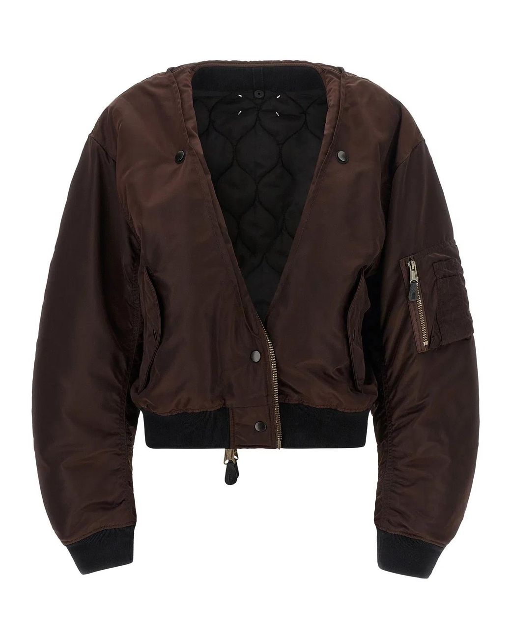 Maison Margiela Black Ma-1' Reversible Bomber Jacket